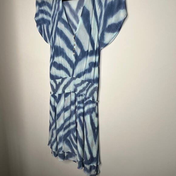 Rails Karla Blue Watercolor Stripes Mini Dress Size Small - Picture 7 of 9